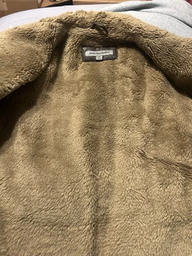 Vintage Johnston & Murphy Faux Suede Vest Men's Size M Sherpa Fleece Lined image 5