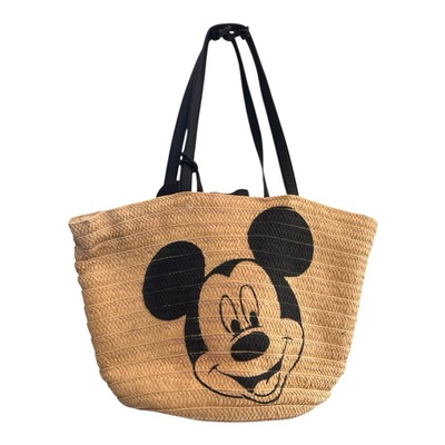 Disney Mickey Mouse Straw beach bag (small stain, see pic)