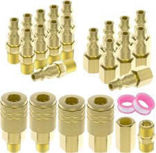26 Pcs Air Coupler  Plug Kit,1/4" NPT Air Tool Fittings Set,Quick Connect