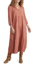 Marine Layer Annabella Gauze Midi Dress M Boho Minimalist Cotton Coastal Beachy