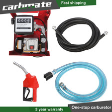 110V Electric Diesel Fuel Oil Transfer Pump w/ Meter Manual Nozzle  13' Hose