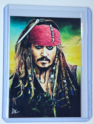 Captain Jack Sparrow Artist Signed ''Pirates Of The Caribbean'' Trading Card 2/10