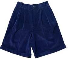 Vintage 90s Corduroy Shorts High-Rise Cotton Pleated Mom Jean Retro Y2K