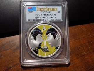 2017 Tuvalu SPOCK MIRROR MIRROR PCGS PR70DCAM FirstStrike Coin