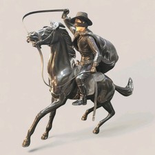 1950-60's Marx: Zorro Figure  Horse Tornado, Mask-Hat-Saddle-Reins-Bridle 666