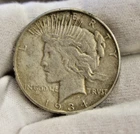 1934 US Peace Silver Dollar $1 XF Rim Nick