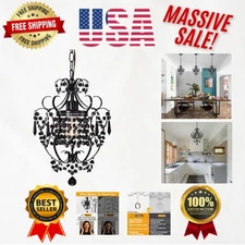 Elegant Black Mini Crystal Chandelier - Dimmable Lighting for Modern Homes