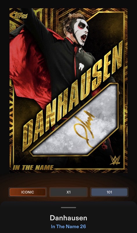 Danhausen - Gold Signature Iconic - Topps Slam WWE In The Name 26