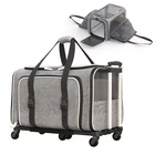 Katziela Rolling Rover Airline Compliant Pet Carrier 18in In Gray