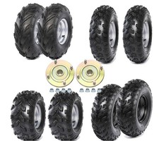 7" 8" 10" ATV Go Kart Wheel Tire Rim 4 Lug 110mm Rear Axle Hubs 19x7-8 22x10-10