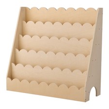 Uimoso5-Tier Wooden Kids Bookshelf with Scalloped Design for Montessori Learning