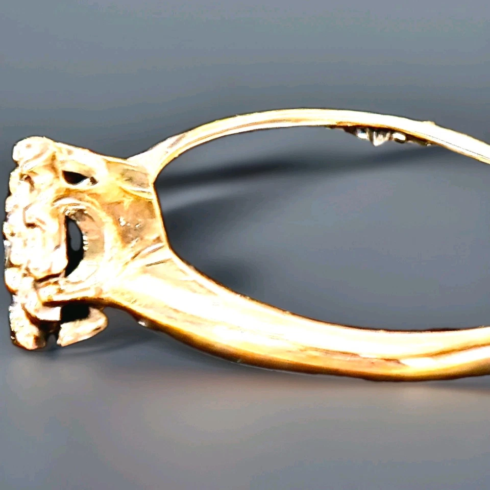 Винтажный H.W. & Co. Кольцо с цветочным кластером из белого золота 14 карат с 7 бриллиантами общим весом 0,5 карата размер 8 - Изображение 3 из 4