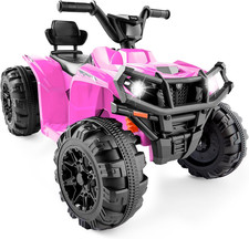 12V Kids Ride-On Electric ATV, 4-Wheeler Quad Car Toy W/Bluetooth Audio, 2.4Mph