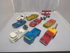 Lot Of 9 Vintage Corgi Die Cast Cars Scale Ferrari VW Jeep Chevy Chrysler Toys