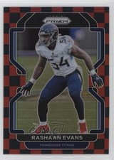 2021 Panini Prizm Black & Red Checker Prizm Rashaan Evans #6 1u6