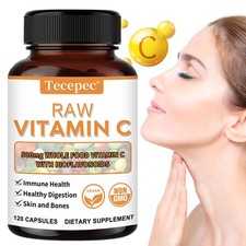 Vitamina C Natural 500mg Mantener una Visión Saludable Fortalecer Inmune 30/60/120 Cápsulas