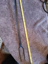 Vintage Antique 23" 19th Century Wrought Iron Flesh or Roasting Hearth Fork
