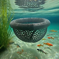 Aquarium Floating Cave Fish Shrimp Hideout Shelter 3-in-1 Hammock Feeding Ring