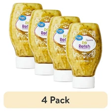 (4 pack) New Great Value Dill Squeeze Relish, 10 fl oz Bottle