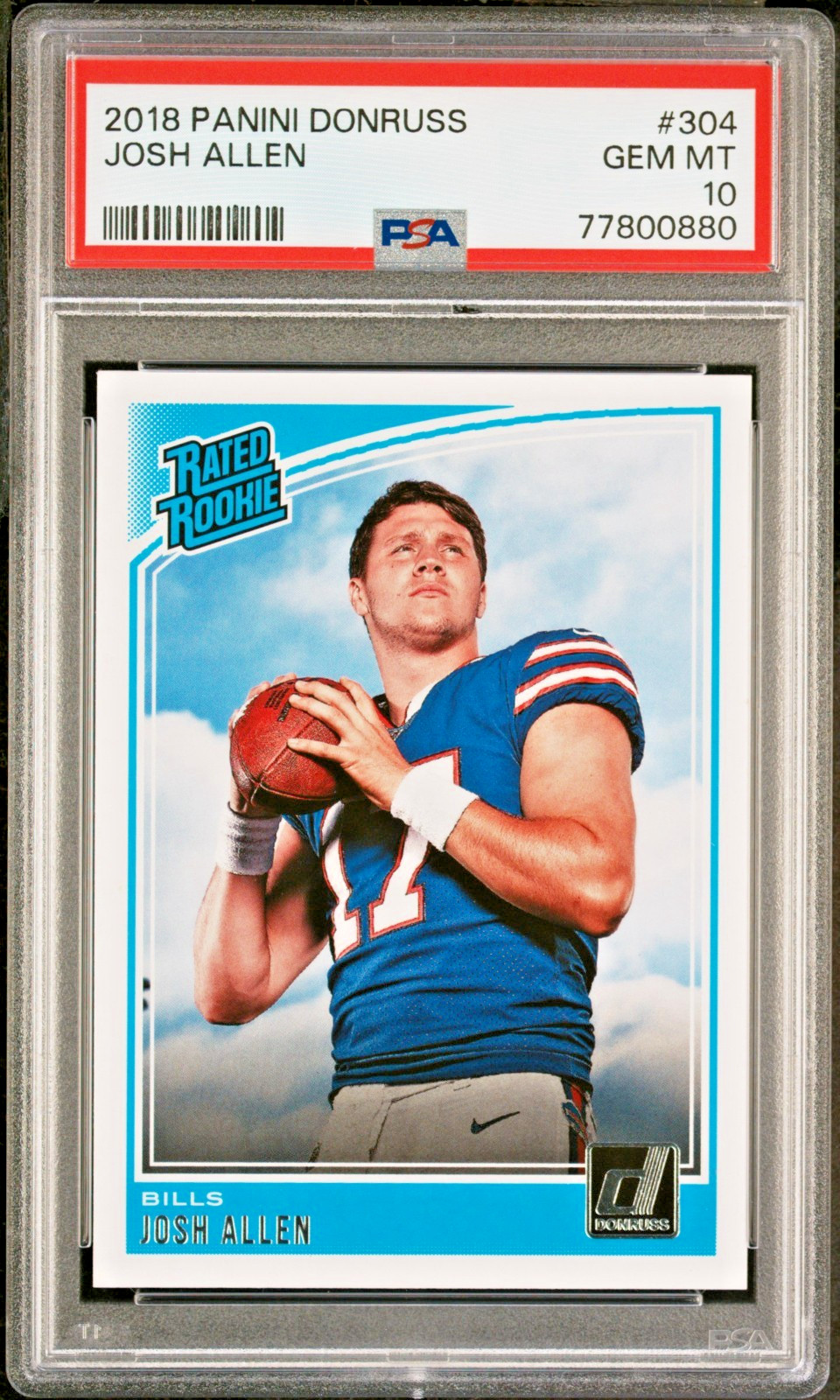 2018 Panini Donruss Josh Allen Rated Rookie PSA 10 GEM MT Bills RC
