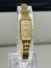New ListingVintage Seiko Quartz Women’s Rectangle Gold Tone Watch New Battery Japan Runs