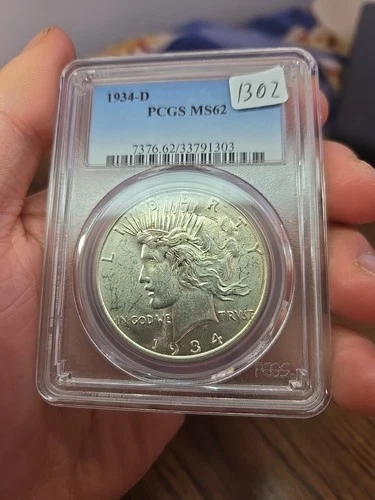 1934-D PCGS MS-62 Peace Silver Dollar