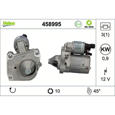 Anlasser Starter 12 V 0,9 kW 10 Zähne VALEO für u.a. CITROËN C3