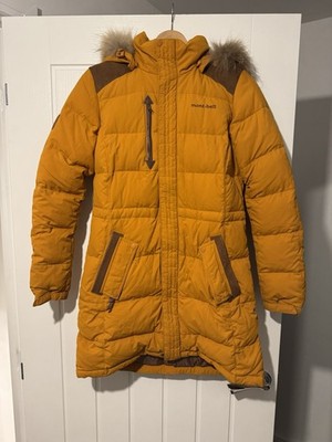 Mont-bell Down Parka Jacket Fur Hood JP 90 Yellow | Fits Men s Small