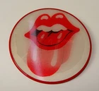 ORIG 1970 ROLLING STONES VARI-VUE FLICKER BUTTON AMALGAMATED TONGUE LIPS
