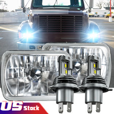 7x6"inch LED Headlights Hi-Lo DRL Sealed 5X7" For International 4700 4900 8100