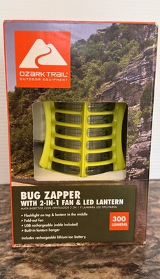 OZARK TRAIL BUG ZAPPER 300 LUMENS 2 IN 1 FAN & LED LANTERN NEW IN SEALED BOX