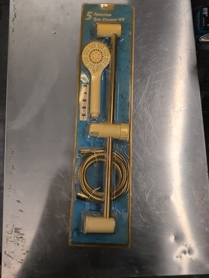 Duschset mit 5 Funktionen - Handbrausekopf mit Schlauch & 45 cm Steigstange Set