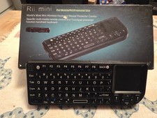 Rii Mini Wireless Bluetooth Keyboard Touchpad RT-MWK02 Laser Pointer Black