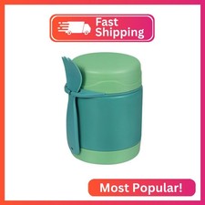 Insulated Kids Lunch Jar - 10oz, Leak Proof Stainless Steel, Wide Mouth, Green