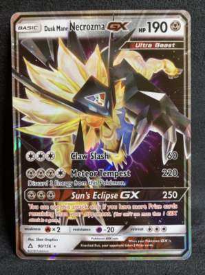Pokémon Dusk Mane Necrozma GX 90/156 | 1 CARD + FREE PROTECTOR H3