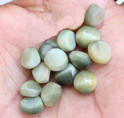 50.10 Ct VERY VERY RARE 100% NATURAL GRAY QUARTZ CAT'S EYE Oval CABOCHON LOT - Picture 2 of 4