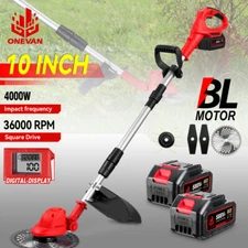 Foldable Weed Wacker Cordless Weed Eater Grass Trimmer/Brush Cutter W/2Batteries