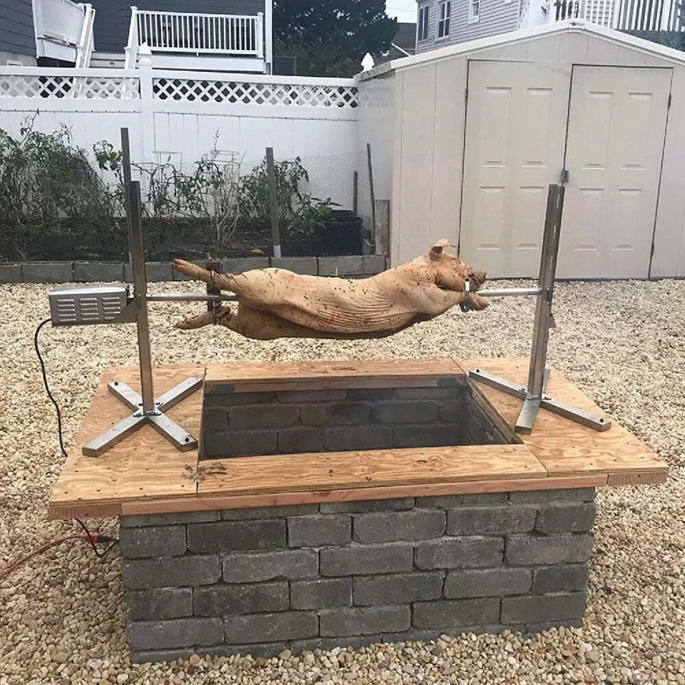 Ash & Ember 25W Tripod Rotisserie Roaster Stand, Rated 125 LB, Adjustable Height - Image 2 of 4