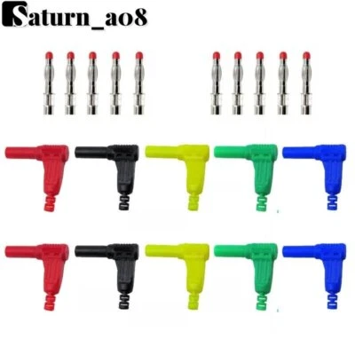 10 STCK. Rechter Winkel 4 mm Ummantelter Bananenstecker Kupfer Lötzinn Typ Zum Selbermachen Steckverbinder - Bild 1 von 4