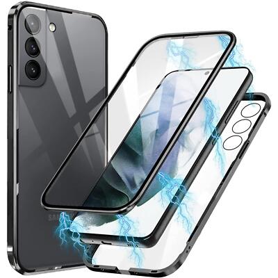 360° Schutz Hülle Für Samsung Galaxy S21 FE Magnet Echt Glas Case Handy Tasche