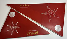 Ikea STRALA Hanging Star Lamp Shade White w/ Stripes Lot of 2 39" 28"