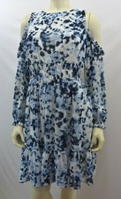 ELIZA J $138.00 COLD SHOULDER PRINT DRESS SZ 8 NEW WITH TAG