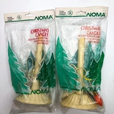 Vintage 2 Christmas Noma Candle Window Lights Candolier