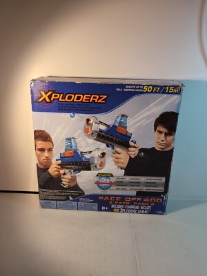 XPLODERZ FACE OFF 400 2-PACK SHOOTS TO 50 FEET NO MESS SUPER COOL FUN!! Rare