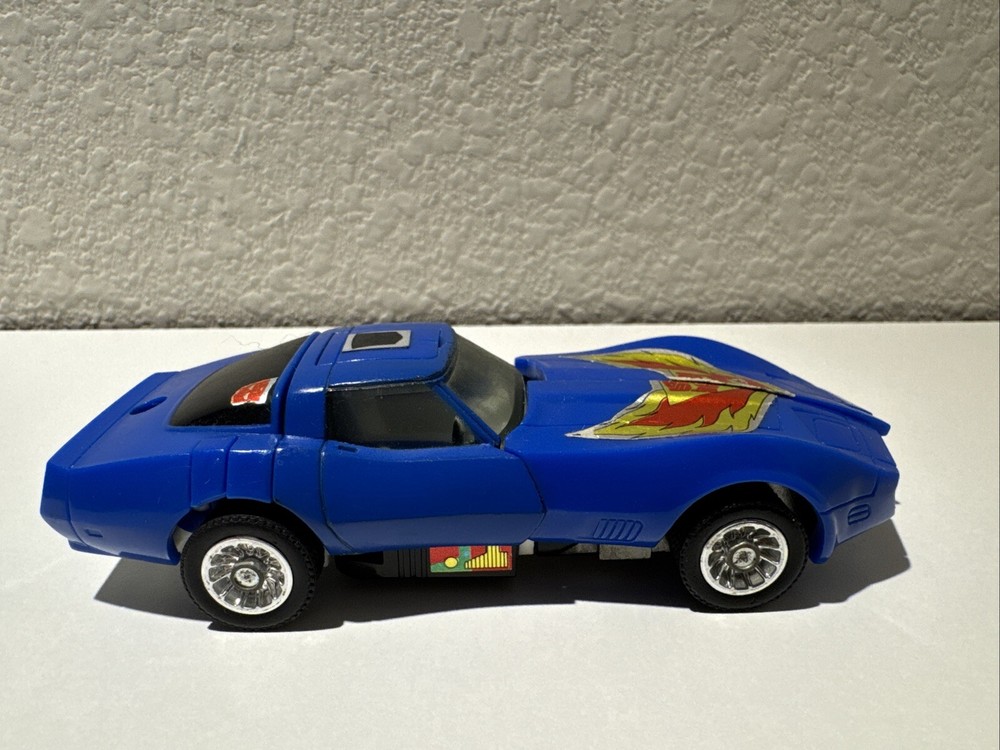 Original Transformers G1 TRACK Blue Corvette Stingray 1984 Takara Hasbro AS IS