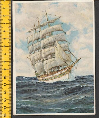 P.V. KALCKREUTH painted ship 60s germany postcard