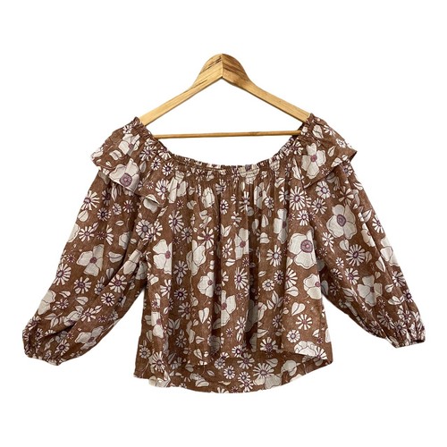 Free People Miss Daisy Printed Top  X Small NEW sample - Afbeelding 1 van 5