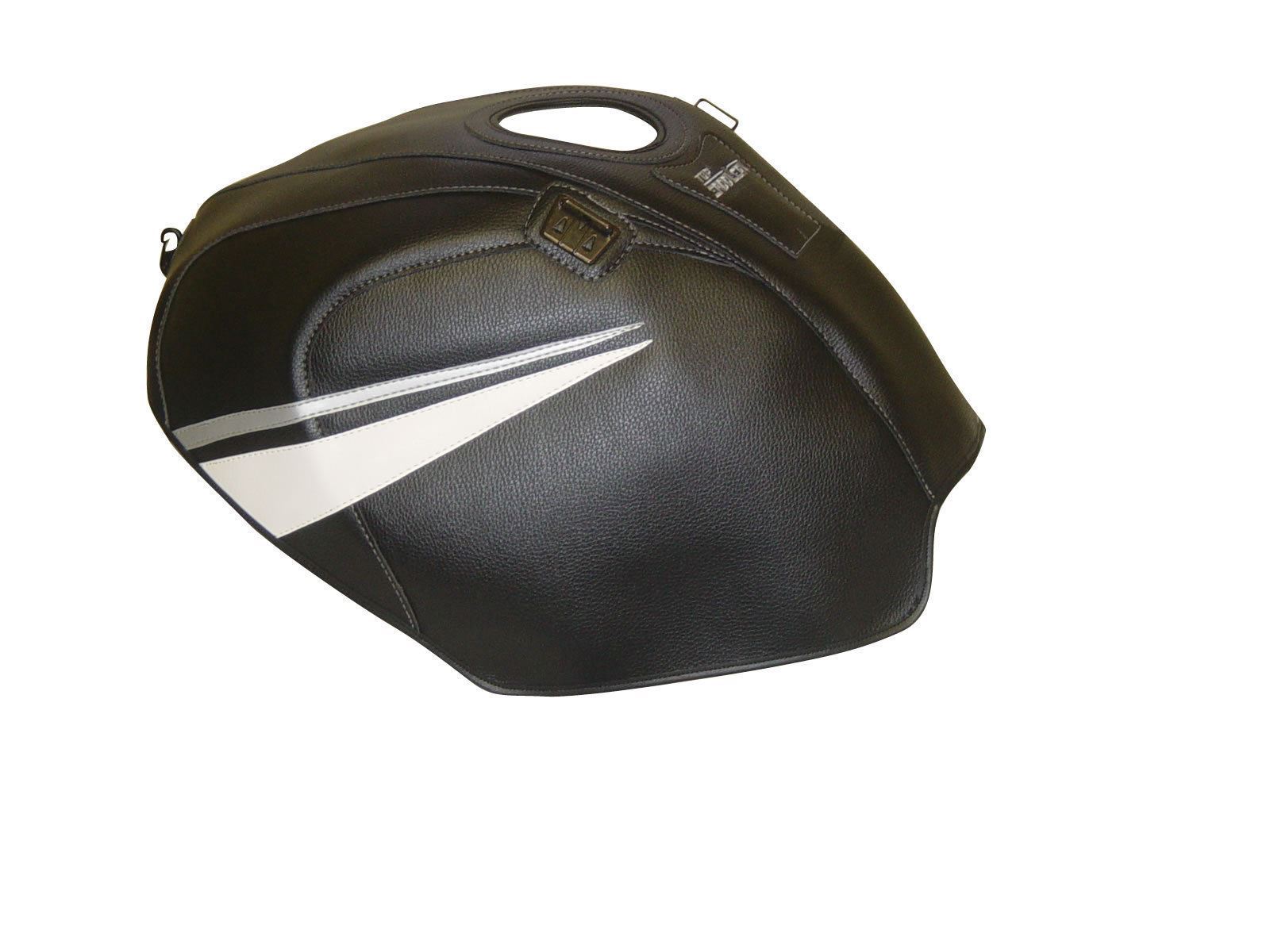 Protégez votre moto des rayures avec le cache réservoir Suzuki GS 500 noir blanc sport