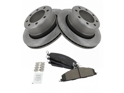 TRQ 39RH86V Rear Brake Pad and Rotor Kit Fits 2011-2018 Ram 3500