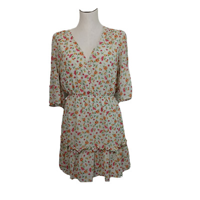 Lost + Wander Love In Bloom Dress Womens Med Floral Ruffle Babydoll Cottagecore